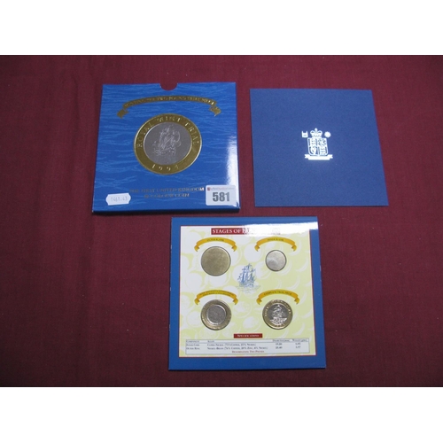 581 - The Royal Mint 'Minting The Two Pound Trial Piece' 1994, The First United Kingdom Bi-Colour Coin, fe... 