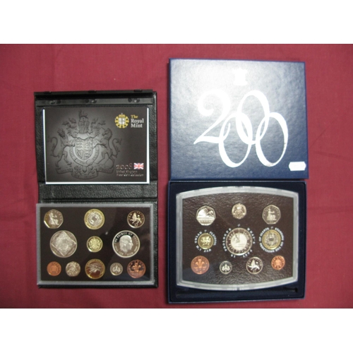 622 - The Royal Mint Annual Proof Coin Sets, 2002, 2008, accompanied by literature, cased.