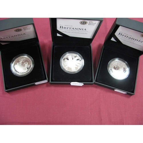 629 - Three Royal Mint United Kingdom Silver Proof 