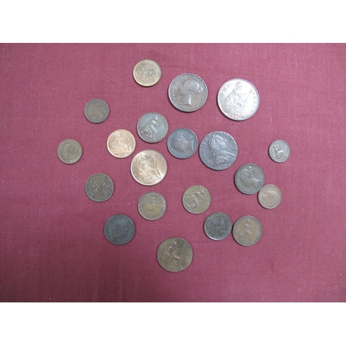 675 - A Collection of Twenty Great Britain Copper Coins, to include George IV 1/3 Farthing 1827. Queen Vic... 