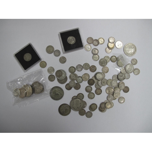 677 - A Collection of Great Britain Pre-1947 Silver Coins, to include Halfcrowns, two Shillings Shillings,... 