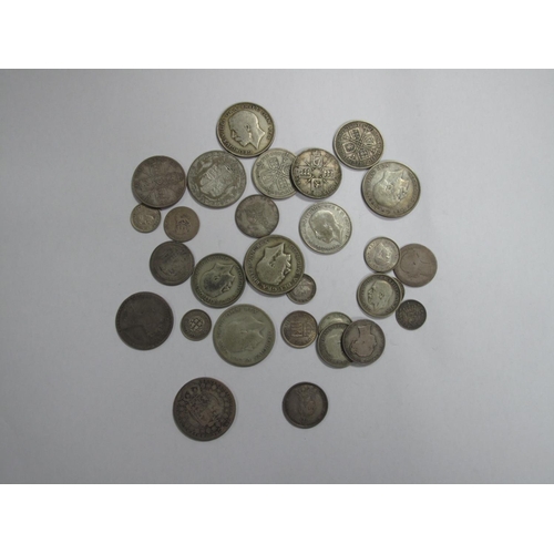 724 - A Quantity of GB Pre-Decimal Silver Coins, to include Queen Victoria Halfcrown 1892, Halfcrown 1928,... 