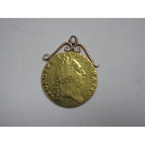 731 - George III Guinea 1788, applied pendant mount (8.8g)