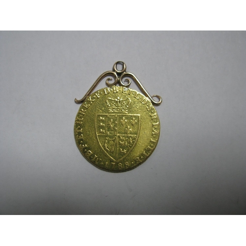 731 - George III Guinea 1788, applied pendant mount (8.8g)