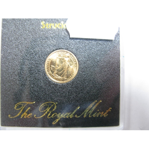 735 - The Royal Mint 1/10th Ounce Gold Britannia Coin 1987, 10 Pounds.