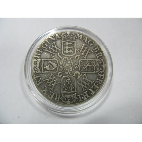 809 - Willam and Mary Silver Crown 1692, obverse: William and Mary, reverse: Four Crucifom Shields, accomp... 