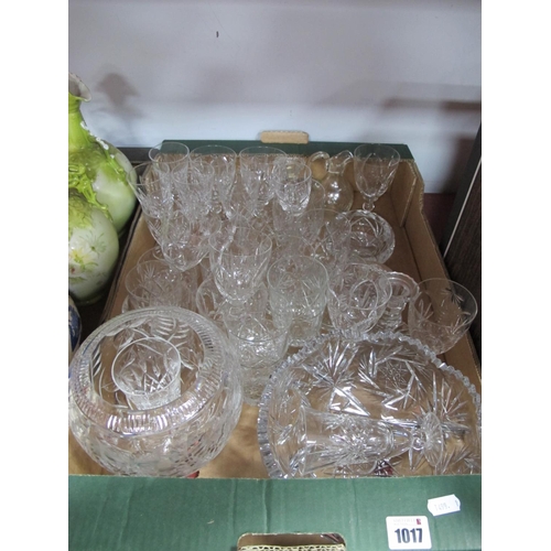 1017 - Waterford and Other Drinking Glasses, bowl etc:- One Box
