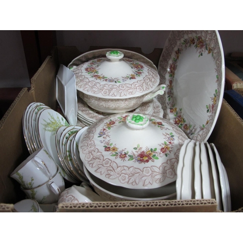 1055 - Royal Doulton 'Rhapsody' Dinnerware, of twenty four pieces. Broom Tea ware:- One Box