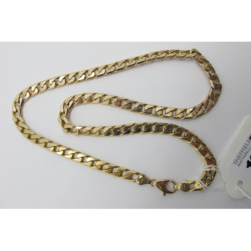 121 - A 9ct Gold Gent's Curb Link Chain, of uniform design, 51cm long (52grams).