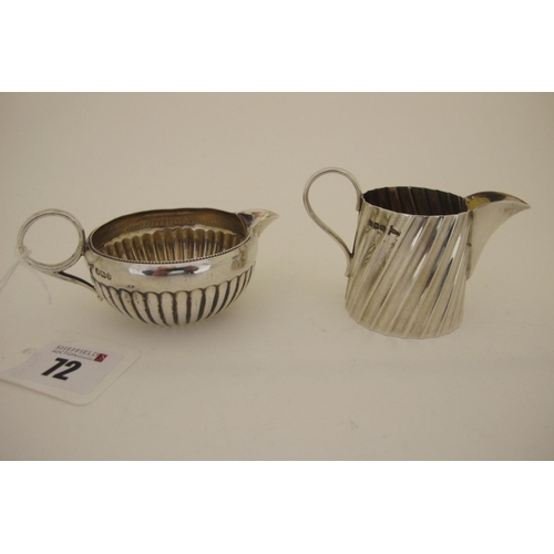72 - Two Hallmarked Silver Bachelor's Jugs, Mappin & Webb, Sheffield 1894; Walker & Hall, Sheffield 1904,... 