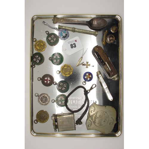 83 - Hallmarked Silver and Other Medallion Pendants, including 