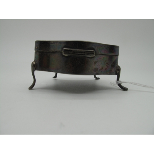 69 - A Hallmarked Silver Trinket Box, Birmingham 1912 (marked indistinct), of abstract shaped design, plu... 
