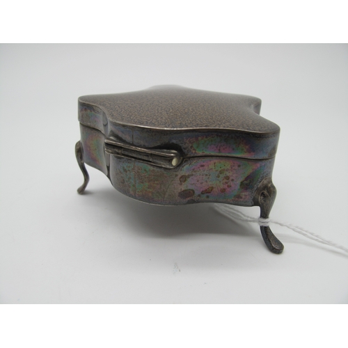 69 - A Hallmarked Silver Trinket Box, Birmingham 1912 (marked indistinct), of abstract shaped design, plu... 