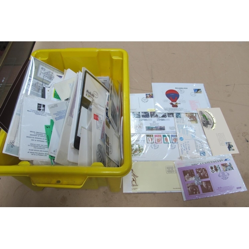 130 - A Large Container of GB First Day Covers, from 1970's to 2000's plus some PHQ cards, hundreds of ite... 