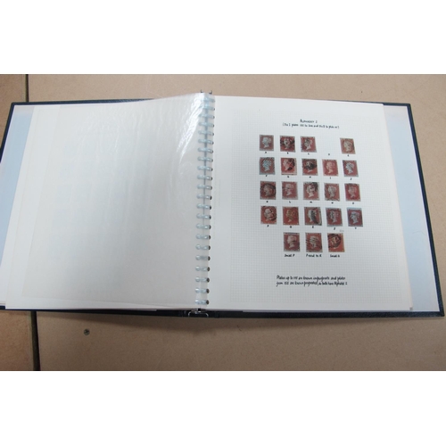 224 - GB a Study of The QV 1d Penny Red from 1841 Imperfs, including ivory heads, roller flaws and 1d plat... 