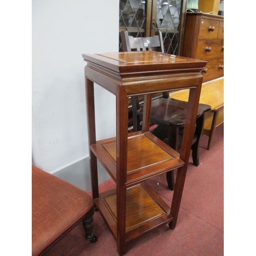 1588 - A Chinese Style Hardwood Three Tier Wat-Not, 81cms
