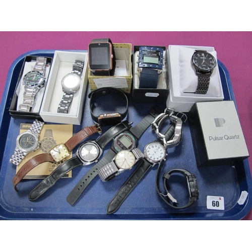 60 - Assorted Wristwatches, including vintage Sekonda, with cushion shape dial, Head, Adidas, vintage Ron... 