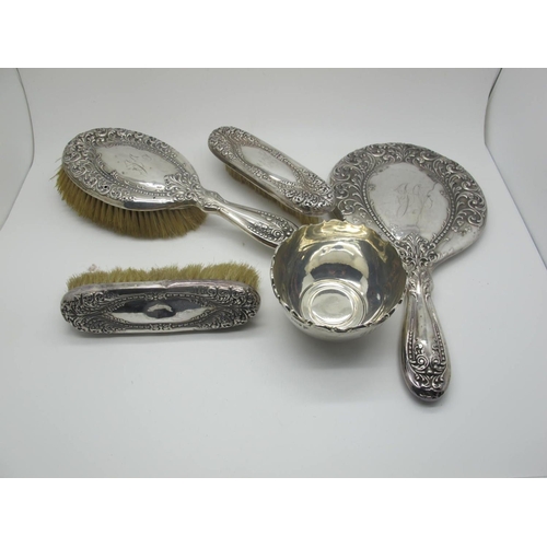 86 - A Hallmarked Silver Dish, Walker & Hall, Sheffield 1908, initialled, 9.5cm diameter, 85grams (dented... 