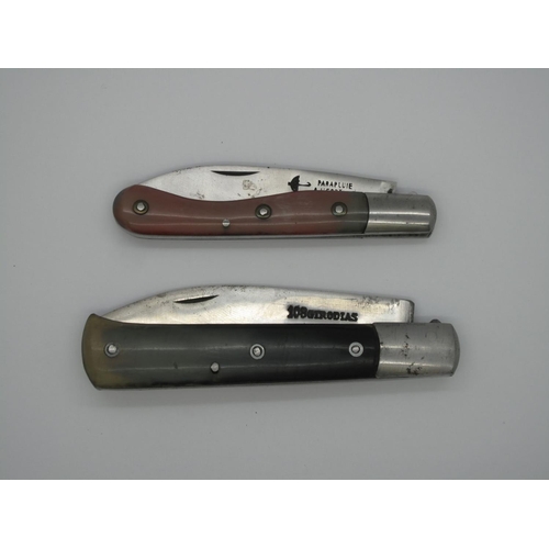 277 - Pocket Knives - Girodias 108, polished horn scales, bolster, 21cm open; Parapluie A L'epreuve, horn ... 