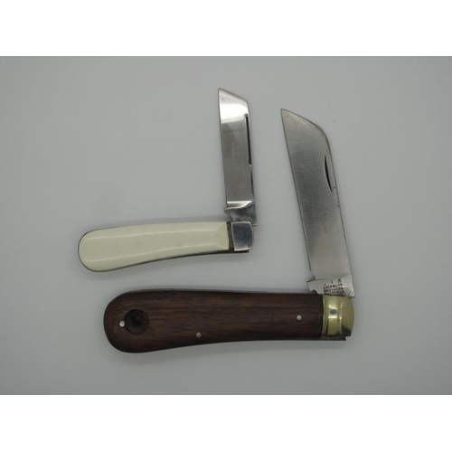 294 - Pocket Knives - A Lockwood Brothers of Sheffield Knife, with wooden scales and brass bolster, 18.5cm... 