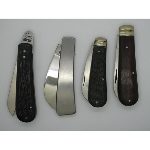 311 - Pocket Knives - Saynor of Sheffield, stag handle with single bolster, 14cm open; Sheldon knife, curr... 