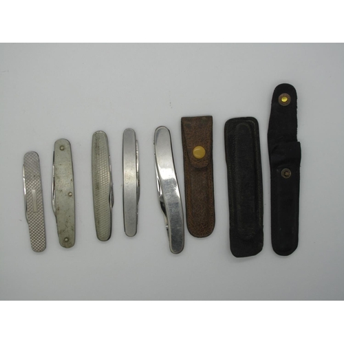 344 - Pocket Knives; James & Son, Sheffield, Southern & Richardson, Harris and two other Sheffield knives,... 