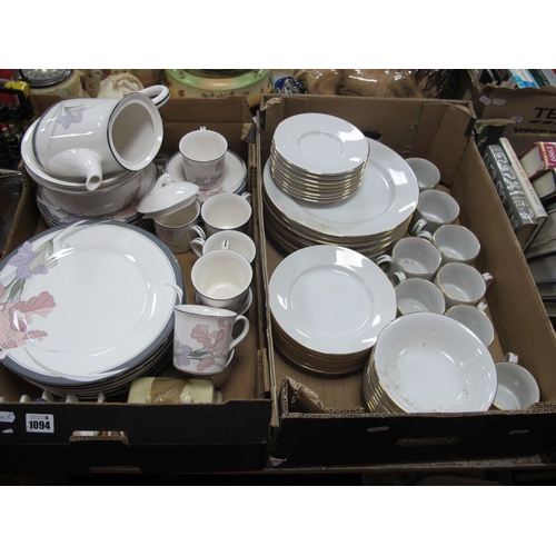 1094 - Noritake 'New Decade' and Bangladesh porcelain Dinnerware - Two Boxes