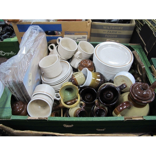 1103 - Churchill Coffee Cups, plates, coffee jug, place mats:- One Box.