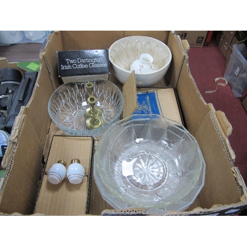 1105 - A XIX Century Jelly Mould, glass bowls, etc: - One Box.