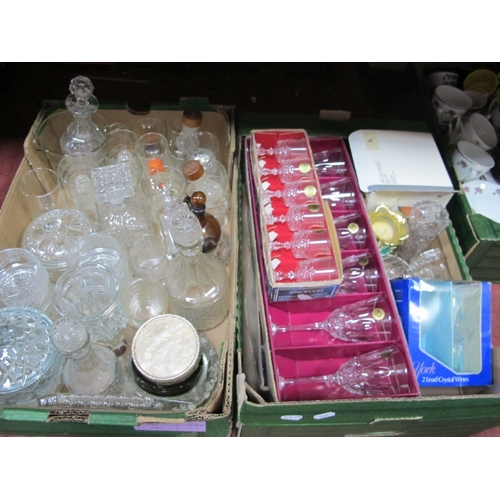 1129 - R.C.R Wine Glasses, boxed, Sherry glasses, decanter, bowls etc:- Two Boxes.