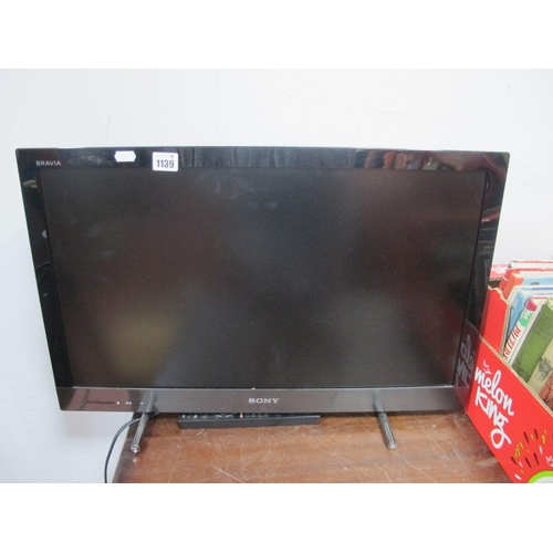 1139 - Sony Flatscreen TV, KDL - 26EX320 and remote.