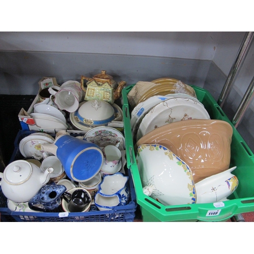 1148 - T.G. Green Stoneware Dinner Plates, large mixing bowl, tureens, cottage ware teapot, etc:- Three Box... 