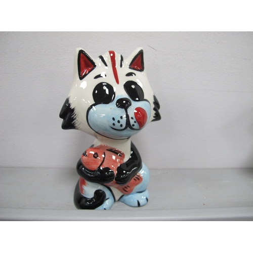 1166 - Lorna Bailey - Good Catch the Cat, 13cm high.