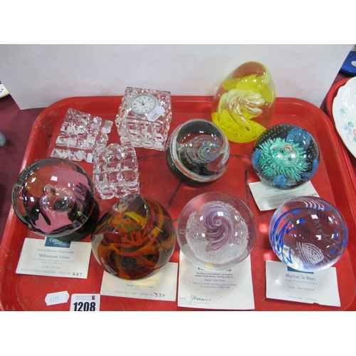 1208 - Caithness Limited Edition Paperweights, 'Prima Ballerina', 'Rhythm, N Blues', 'Aquamarine', 'Cascadi... 