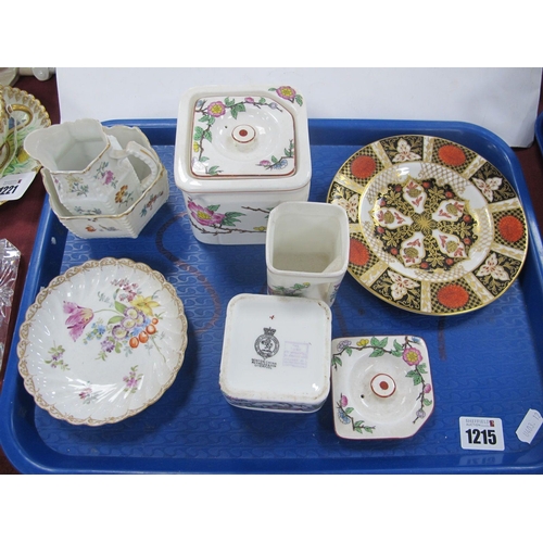 1215 - A Minton Cube Teapot, plus other items for the Cunard Steamship Company, Abbeydale plate, etc:- One ... 