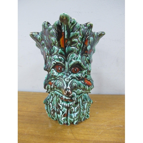 1259 - Anita Harris 'Green Treeman' Vase, gold signed, 20cm high.