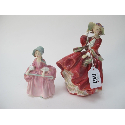 1267 - Royal Doulton Figurine 'Top of The Hill, HN1834, and (repaired) Bo-Peep. (2)