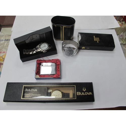 1287 - A Sekonda Stainless Steel Wrist Watch, 17 jewels, HP and Bulova examples, Verona lighter.