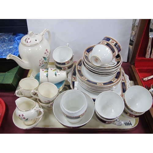 1304 - Royal Albert Early XX Century 'Trigg' Pattern Teaware, Empire Porcelain Co mid XX Century coffee set... 