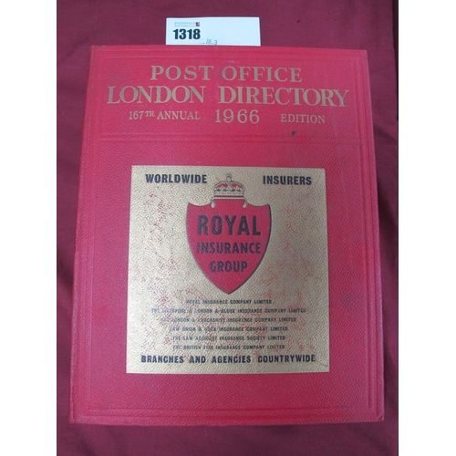 1318 - Kelly's Directories. The Post Office - London Directory 1966.