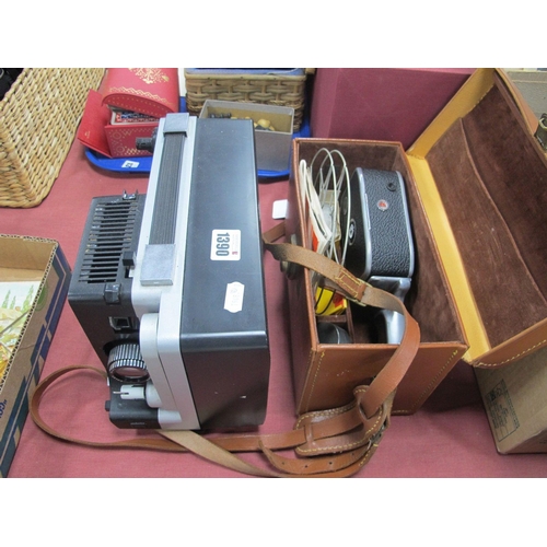 1390 - A Bolex Paillard B8L Cine Camera, with accessories in case, Bolex 18-3 due cine projector. (2)