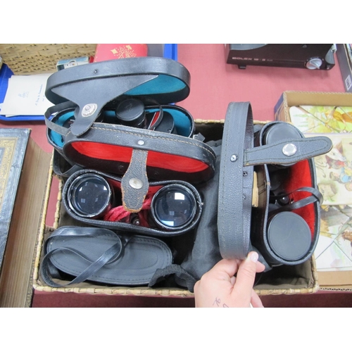 1392 - Swift Neptune MKI 7 x 50 Binoculars (cased), Mark Scheffer 20 x 50 binoculars etc:- One Box.