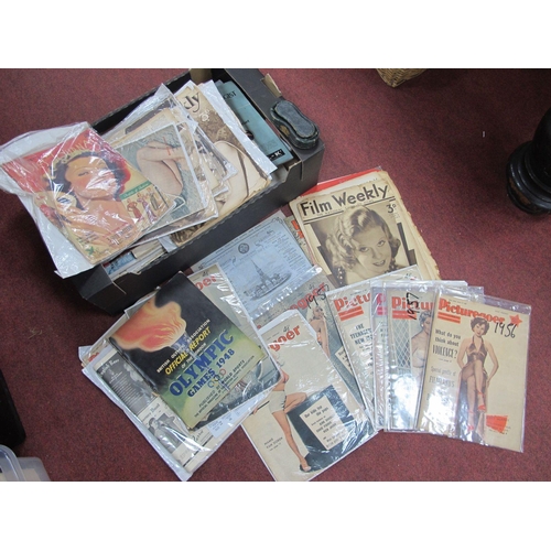 1414 - Large Quantity of Vintage Magazine, to include Vargas 20's-50's, San Francisco The Call, New Era Edi... 