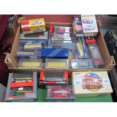 265 - Sixteen Corgi Original Cased Mainly 1/76 Scale Coaches, Buses, various liveries, plus two boxed Vang... 