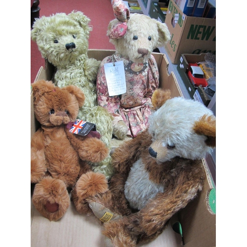 270 - Four Teddy Bears by Merrythought, Kaycee Bears, Aston Drake and Gigi (no odours)