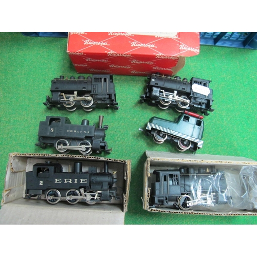 293 - Six Rivarossi 'HO' Gauge 0-4-0 U.S.A Outline Steam Tank Locomotives, unboxed/good U.T.