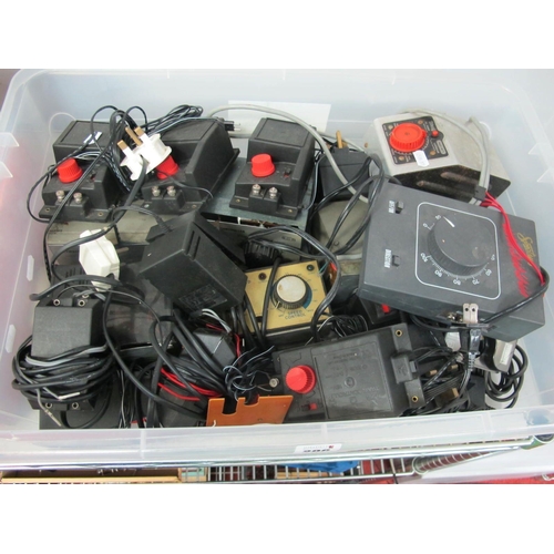 296 - One Box of Thirteen Plus Assorted Controllers, by Hornby Ref 965's, H and M, E.C.M etc (all untested... 