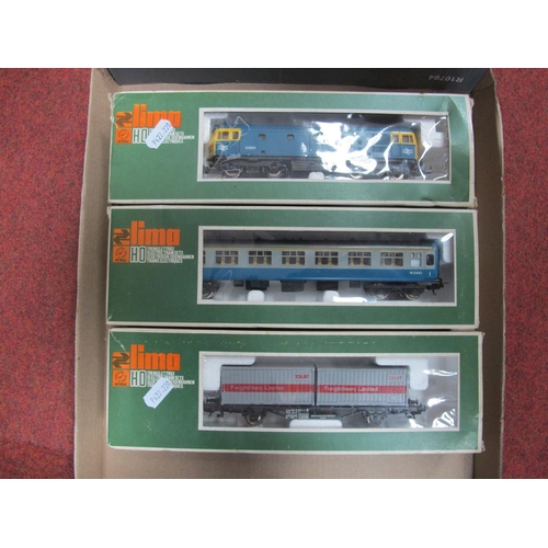 328 - Three Lima 'OO' Gauge/4mm Boxed Items, a class 33 Bo-Bo diesel, BR blue R/No D6524 - a blue/grey com... 