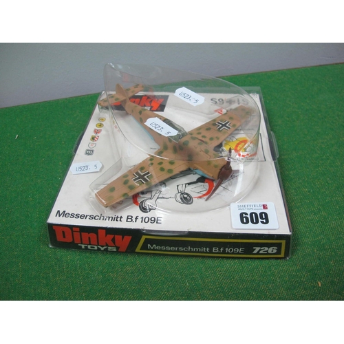 609 - Dinky Toys 726 Messeerschmitt BT 109E, in original packaging.