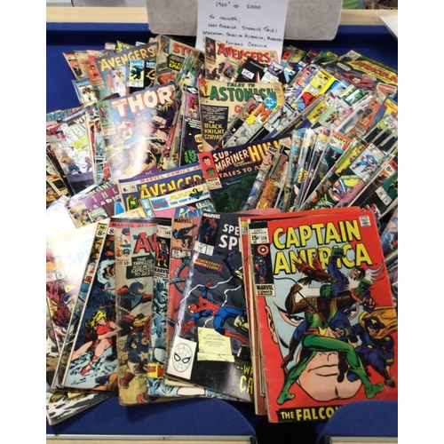 303 - Over 200 Marvel Comics from 1960 to 1990s to include Captain America, Strange Tales, Spider-Man, Tal... 